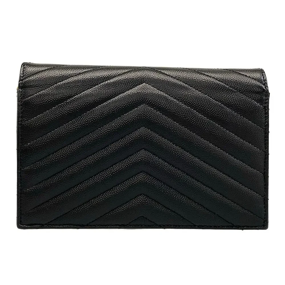 Saint Laurent PARIS Cassandra Envelope Chain Wallet Other Style Wallet 695108